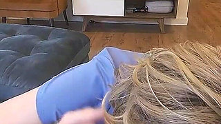 Home Health Nurse Helps Patient Cum