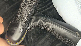 Footjob in Dr. Martens Boots