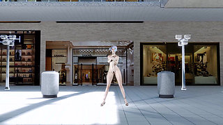 [mmd] Korean Beauty Robot Queencard Big Tits Shake Pussy Exposed