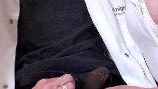 Buxom MILF Trisha Handles Two Eager Studs