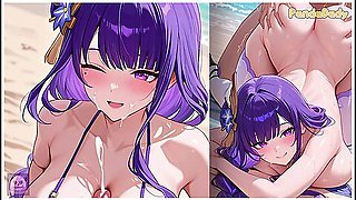 Genshin Impact Bikini Hentai - 雷电将军 Raiden Shogun Bikini Blow Job Hentai