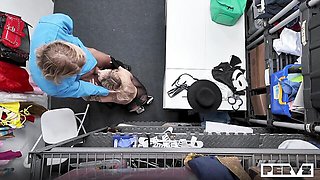 Perky Hannah's big cock action