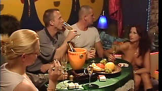 Italian Vintage Orgy with a Group of Sluts in Holidays Having Group Sex