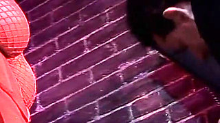 Brunette bizarrlady fuck her sex slave in dungeon