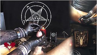 Sperm Extraction With A Drinking Straw. Latex Gloves And Wristwatch. In The Style Of Watchesandnails