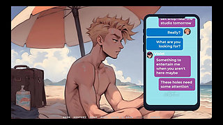 My New Girlfriend Taboo Hentai Game Ep.27 Accidental Boner at the Beach After Sexting My GF!