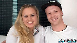 Stranger Leaves a Hefty Deposit in Barra Brass Ass While Cuckold Watches