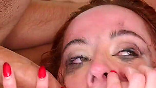 Her Friend Gave Her Away for Her Birthday Being Harshly Subdued in a Gangbang