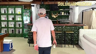 SoldierHuge Cock The Resort Waitress Gets Fucked Without A Condom - Outdoor