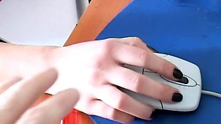 Blonde teen schoolgirl fingers