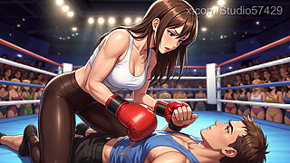 Femdom Boxing Promoter, Public Boot Worship and Punishment