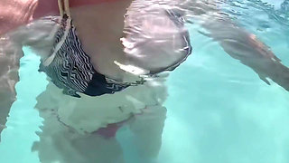 Artemisia Love Flashing Her Juicy Big Tits at the Pool