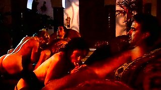 Extreme pissing and blowjob group sex