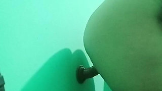 Sexy Filipina MILF Wall Riding a Dildo