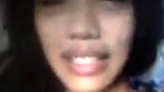 Skinny Asian Girl on a Video Call