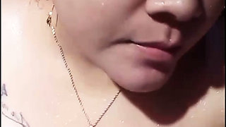 New Compilation of My Obese Hairy Wife Bathing and Showing off Your Tits and Her Huge, Fat Hairy Pussy
