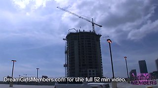 Giant natural tit crank gets nude in public in tampa