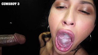 Penelope Woods gets fucked through the glory hole, showcasing her latina passion.