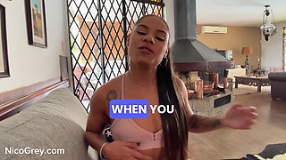 Big Booty Latina Came for Casting, Endeds up on Her Knees! Sloppy Rimjob and Cum Swallow - POV Blowj