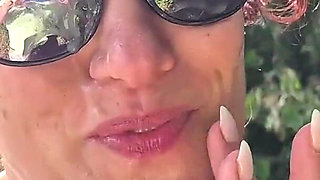Cock-sucking and Cum on the Glasses