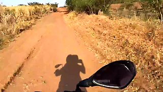 Naughty married lady meets gym mate, tears up in woods.