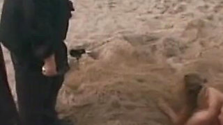 Fat ass and spanking, on the beach part 2