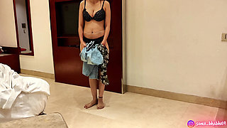 Desi Indian Stepsis Changing Dress Infront of Her Stepbrother. in Hindi