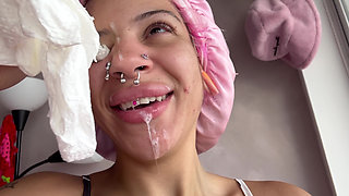 POV Facial Cum Play Slow Motion Boob Bouncing Huge Cumshot