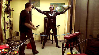 The Slave in Latex - Rough BDSM Action with Three People