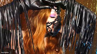 Arya Grander Flaunts Gloves and Mask in Shiny Leather and Latex for Teasing ASMR Fetish