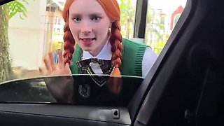 Cute redhead teen blowjob on webcam