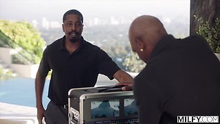 MILFY Cool Blond Housewife Melissa Stratton Gets Dual Teamed By 2 Good-sized BBCs