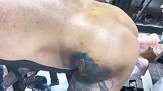 Big Tits Femdom Pegging - Busty Strapon Dominatrix Makes Him Cum From His Asshole