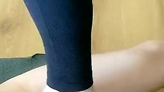 Hard Ballbusting in black socks!