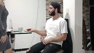 Emma Vict is my naughty stepdaughter exploring her sexy side in my apartment