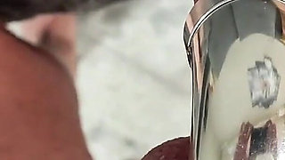 The Swollen, Armored Cock Pulsates and Tries to Cum