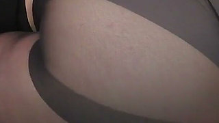 Fucks mouth stepsister blowjob & handjob in pantyhose