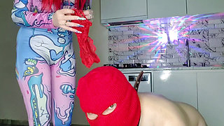 Dirty Laundry Worship Mistress Nika's Sweaty Worn Thongs Socks & Nylon Straight to Your Face & Mout