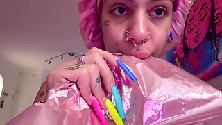 Helium Balloon Voice Changing Boob Flashing Teen Bimbo Whore Acting Silly with High Voice After Inhaling Helium Balloons Teasing