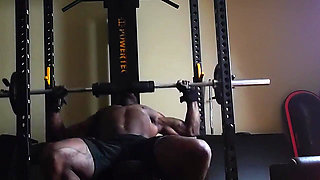 Push Day Workout Jeremiah McPherson aka Hallelujah Johnson Working on New Porn Tonight