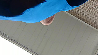 Leave My Cell Phone Recording My Stepmom While Cleaning the Sidewalk