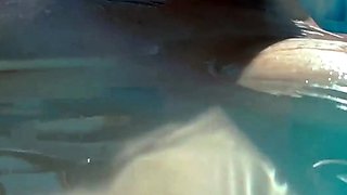 Skinny Dipping and Teasing in the Garden Pool - Amateur Teen