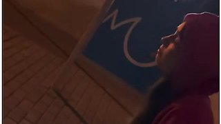 Blowjob On The Bus Stop