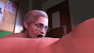 Esmeralda's Extra Credits Master Class: Big Booty MILF Teacher Rides Huge Cock in 3D