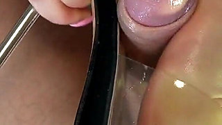 Pink Long Toenails Heeljob & Shoejob - Blonde MILF Cum on Soles