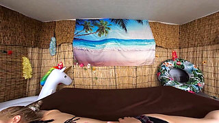 Fair-skinned, Beautiful Girl Is Brought in for a Free Oil Massage. Ready for Surprise 1/2