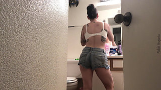 Big StepSister Caught Smoking