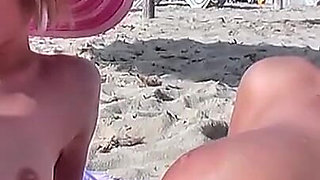 Blonde Babes Outdoor DP Threesome Fuck