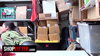 Shoplyfter - Skinny Mischievous Asian Jade Noir Caught Stealing and Got Disciplined by Perv Officer