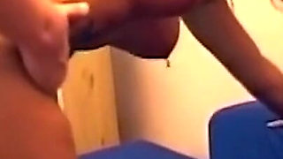 Busty Blonde Babe Stretched Wide in Sloppy Couch Pounding